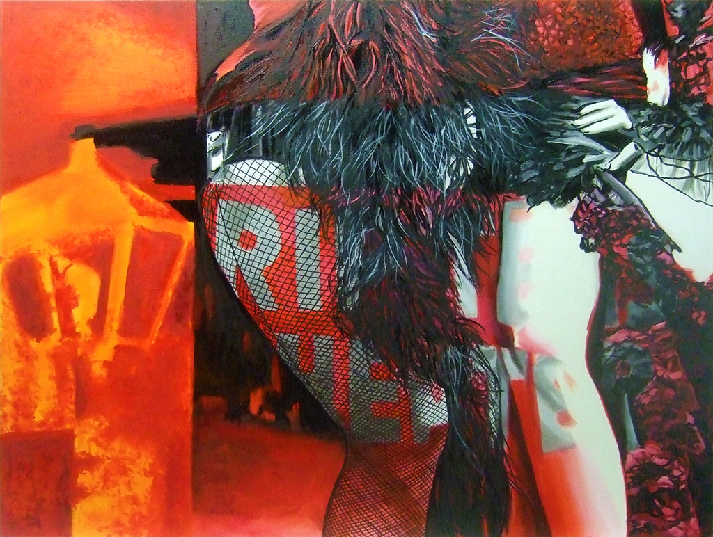 2015, Rote Laterne, Öl auf Leinwand, 80 x 60 cm 2015, Rote Laterne